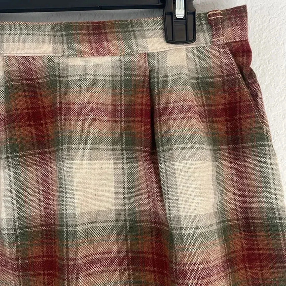 Vintage wool blend plaid midi skirt - Picture 2 of 5